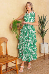 PARK AVENUE WOVEN WOVEN MIDI DRESS - Flying Tomato - Flyclothing LLC