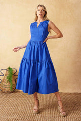 MYSTIC MIRAGE WOVEN MIDI DRESS - Flying Tomato - Flyclothing LLC