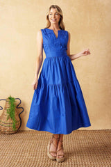 MYSTIC MIRAGE WOVEN MIDI DRESS - Flying Tomato - Flyclothing LLC