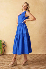 MYSTIC MIRAGE WOVEN MIDI DRESS - Flying Tomato - Flyclothing LLC