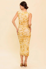 SWEET AS EVER POWER MESH BODYCON MIDI DRESS - Flying Tomato - Flyclothing LLC