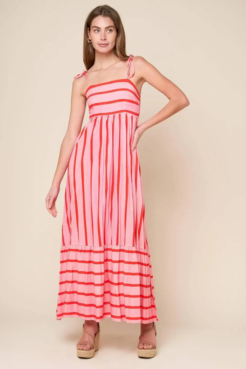 SPEAK NOW WOVEN MIDI DRESS - Flying Tomato - Flyclothing LLC