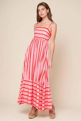 SPEAK NOW WOVEN MIDI DRESS - Flying Tomato - Flyclothing LLC