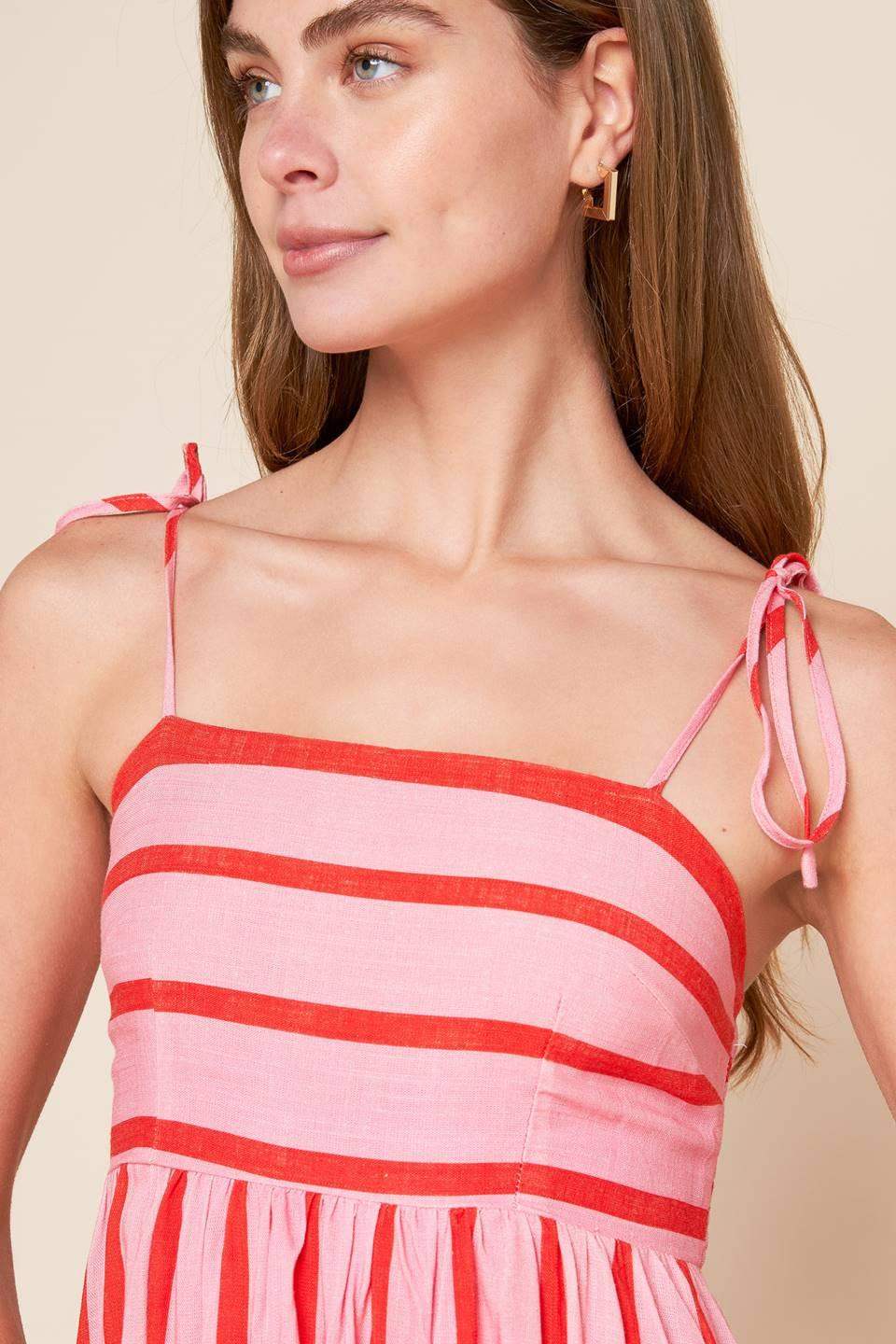 SPEAK NOW WOVEN MIDI DRESS - Flying Tomato - Flyclothing LLC