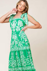 SWEET LIKE GREEN WOVEN MAXI DRESS - Flying Tomato - Flyclothing LLC