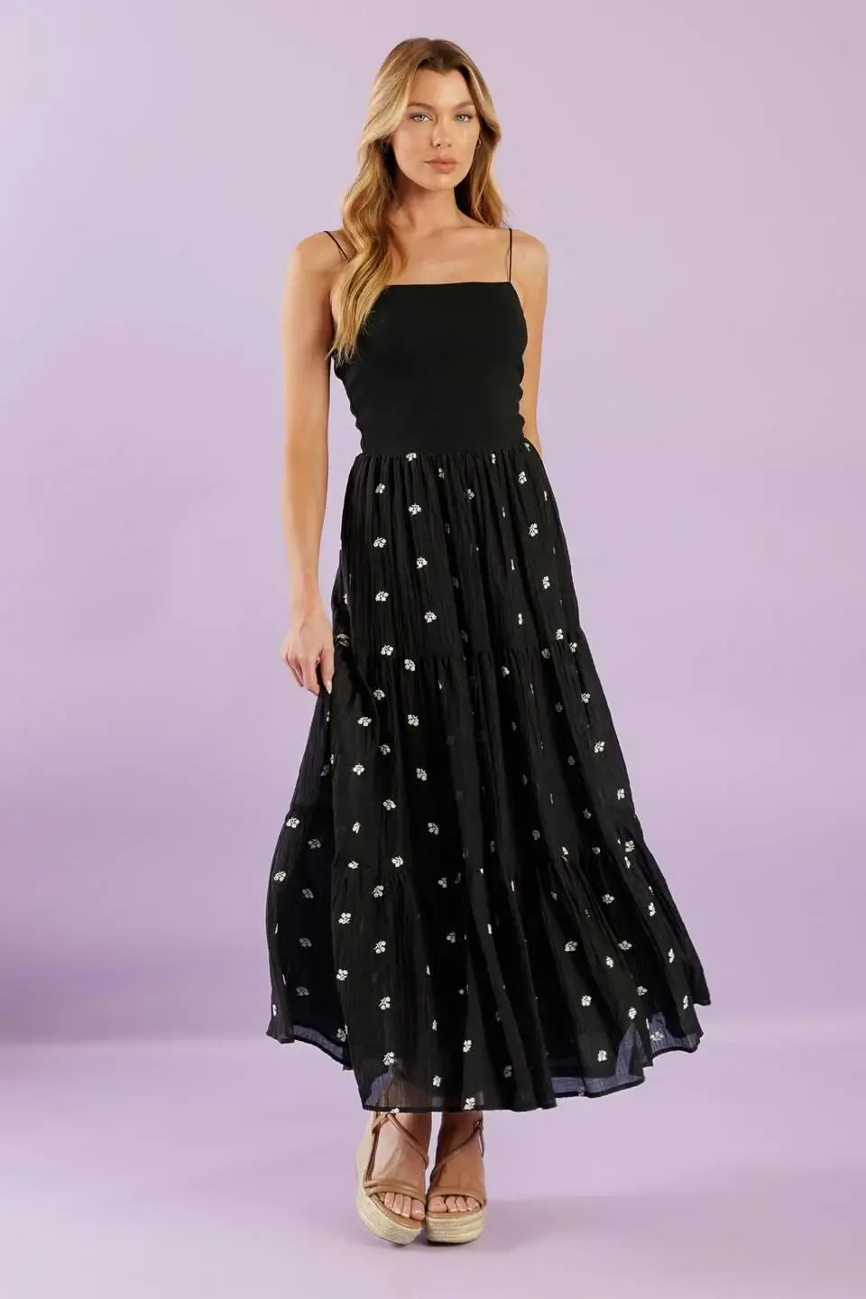 FADE INTO YOU WOVEN MIDI DRESS - Flying Tomato - Flyclothing LLC