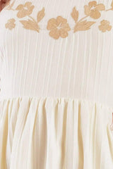 TOTAL CRUSH CREAM WOVEN MIDI DRESS - Flying Tomato - Flyclothing LLC