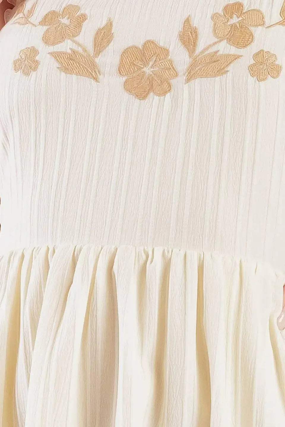 TOTAL CRUSH CREAM WOVEN MIDI DRESS - Flying Tomato - Flyclothing LLC