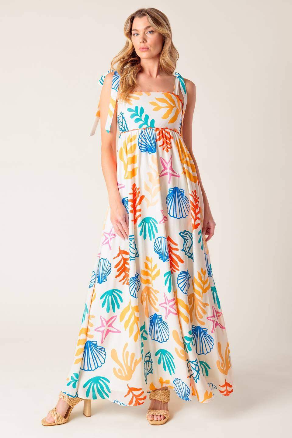 FROLIC THROUGH FIELDS WOVEN MAXI DRESS - Flying Tomato - Flyclothing LLC