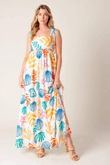 FROLIC THROUGH FIELDS WOVEN MAXI DRESS - Flying Tomato - Flyclothing LLC