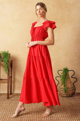 GET WITH IT WOVEN MIDI DRESS - Flying Tomato - Flyclothing LLC