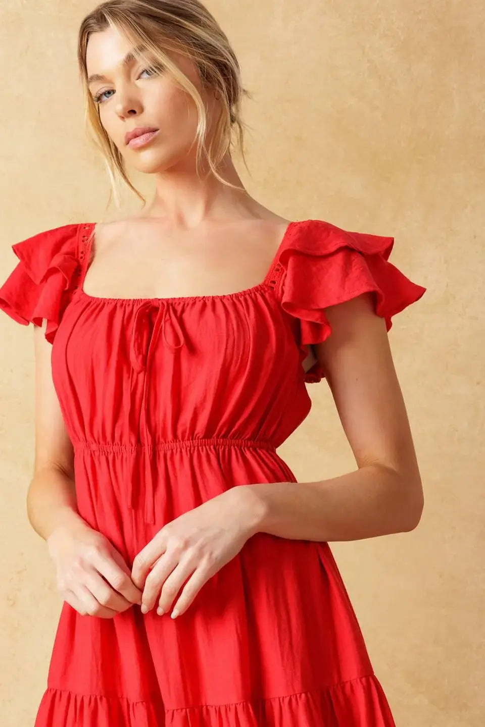 GET WITH IT WOVEN MIDI DRESS - Flying Tomato - Flyclothing LLC