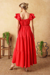 GET WITH IT WOVEN MIDI DRESS - Flying Tomato - Flyclothing LLC