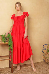 GET WITH IT WOVEN MIDI DRESS - Flying Tomato - Flyclothing LLC