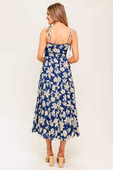 PETALS IN THE WIND WOVEN MIDI DRESS - Flying Tomato - Flyclothing LLC