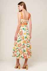 ROAMING AROUND WOVEN MIDI DRESS - Flying Tomato - Flyclothing LLC