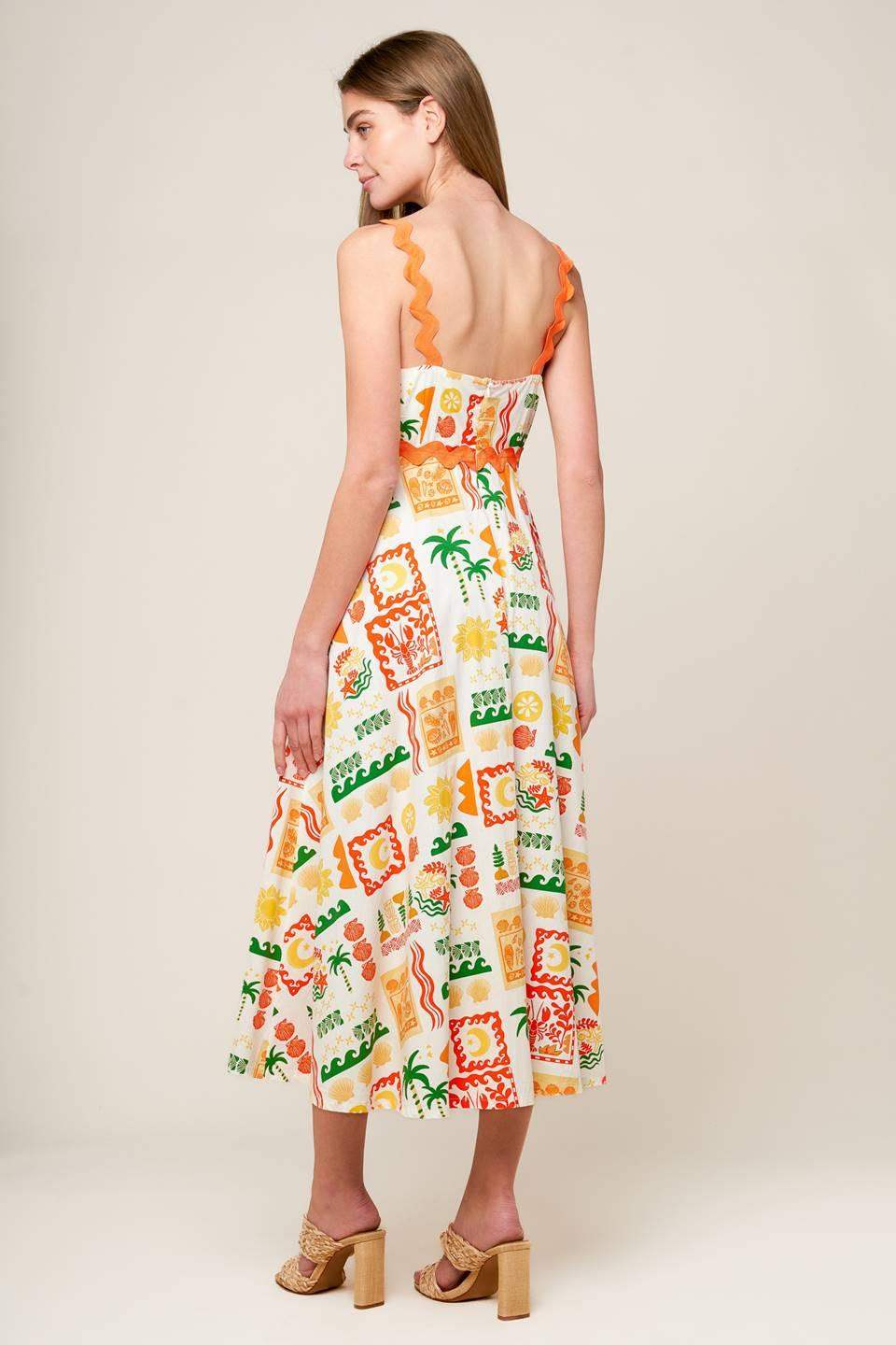 ROAMING AROUND WOVEN MIDI DRESS - Flying Tomato - Flyclothing LLC