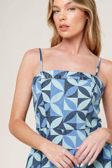 GWENNY BLUE DENIM MIDI DRESS - Flying Tomato - Flyclothing LLC