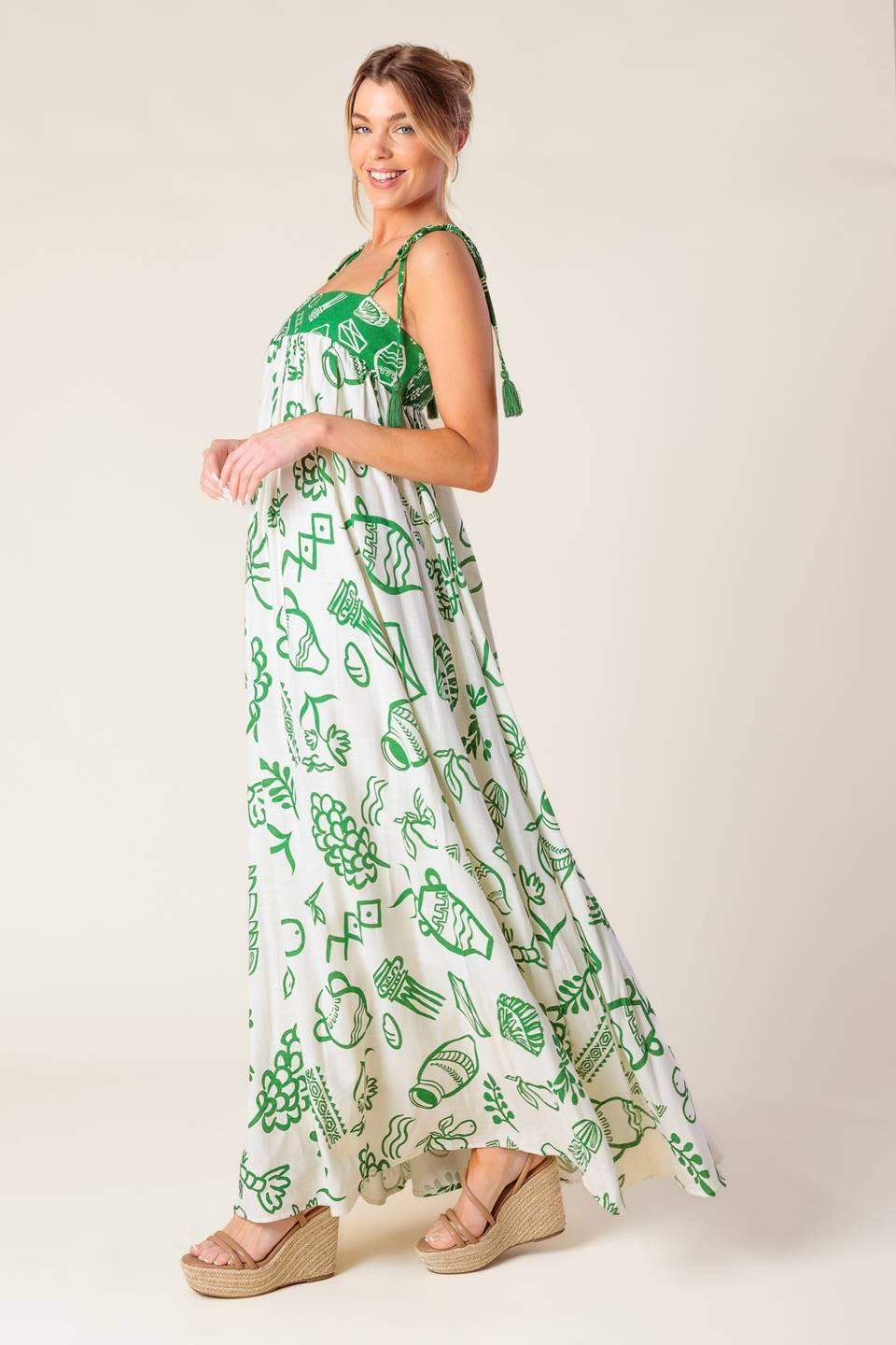 EVERYDAY BLISS WOVEN MAXI DRESS - Flying Tomato - Flyclothing LLC