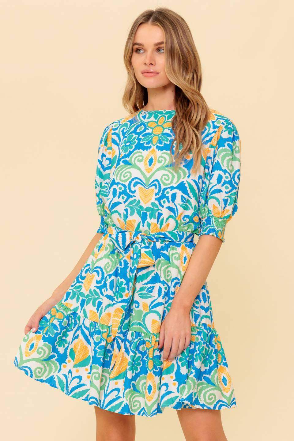 LOVE IN YOUR EYES WOVEN MNI DRESS - Flying Tomato - Flyclothing LLC