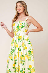 BEAMING PERFECTION IVORY WOVEN MIDI DRESS - Flying Tomato - Flyclothing LLC