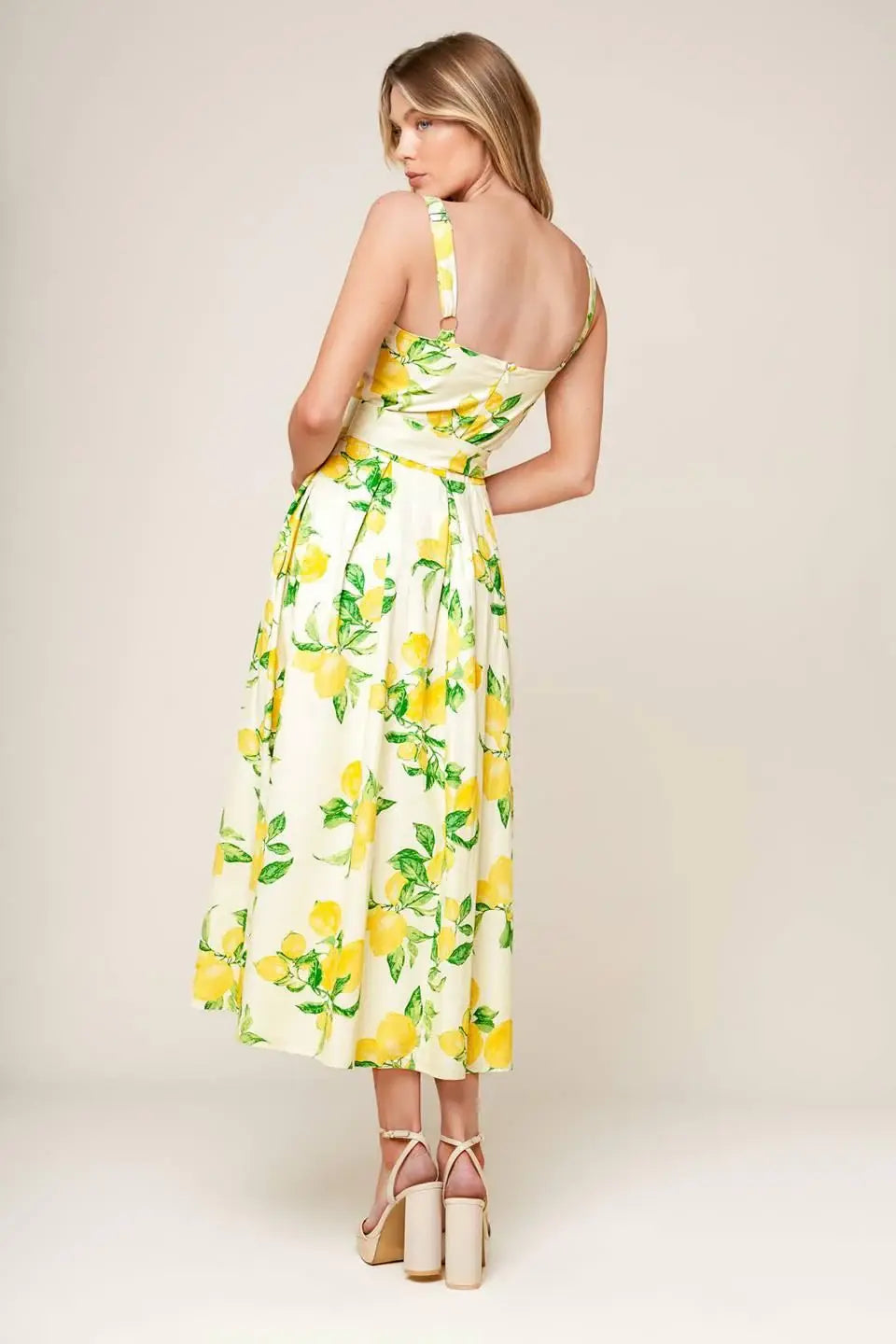BEAMING PERFECTION IVORY WOVEN MIDI DRESS - Flying Tomato - Flyclothing LLC