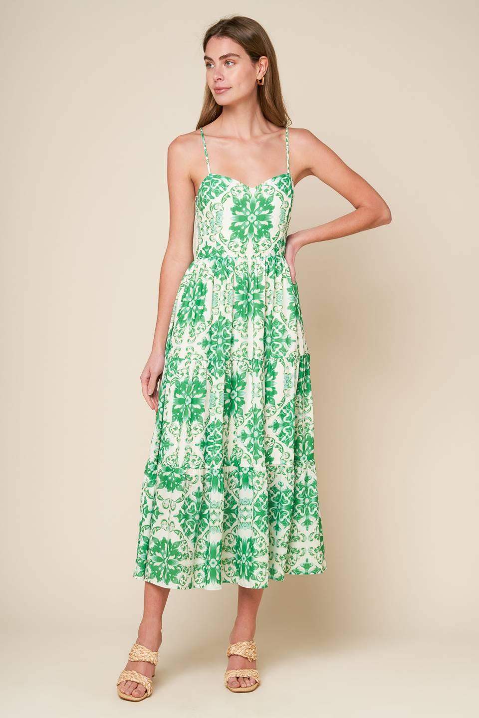 BEYOND ELEGANT WOVEN MIDI DRESS - Flying Tomato - Flyclothing LLC