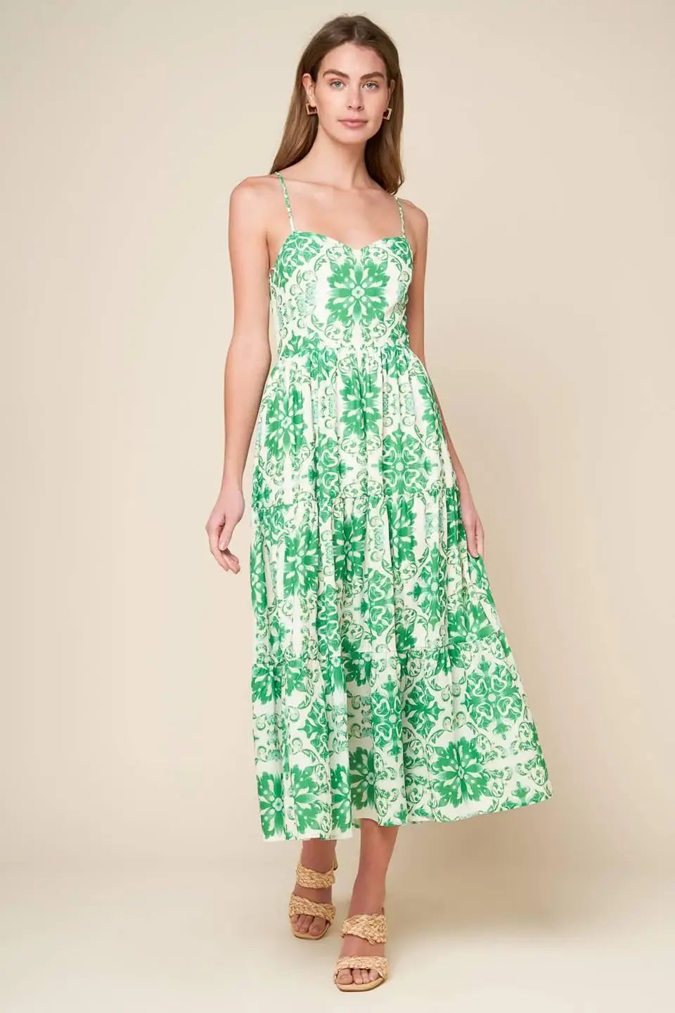 BEYOND ELEGANT WOVEN MIDI DRESS - Flying Tomato - Flyclothing LLC