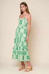 BEYOND ELEGANT WOVEN MIDI DRESS - Flying Tomato - Flyclothing LLC