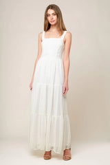 AFTER THE RAIN WHITE LACE MAXI DRESS - Flying Tomato - Flyclothing LLC