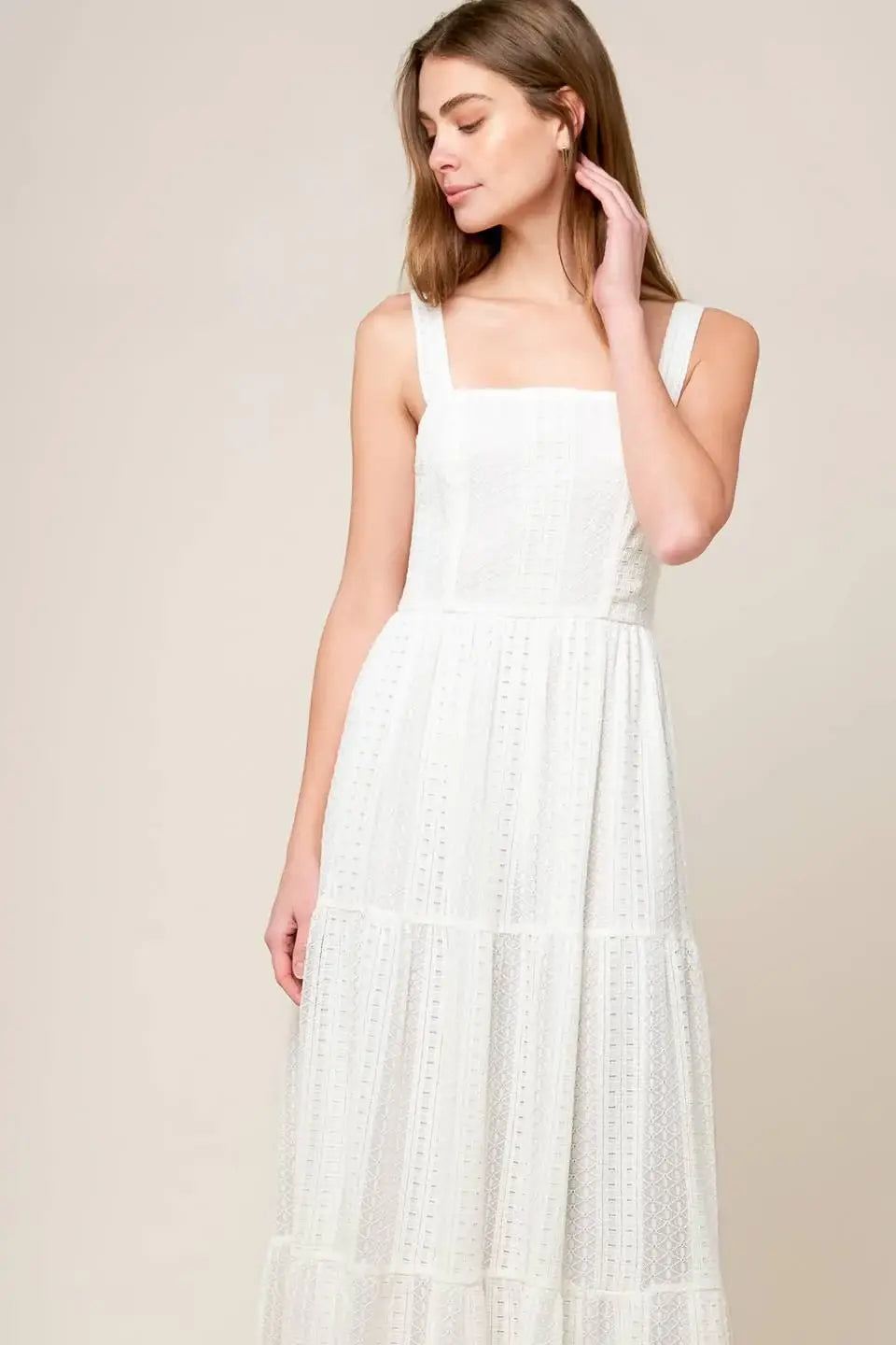 AFTER THE RAIN WHITE LACE MAXI DRESS - Flying Tomato - Flyclothing LLC