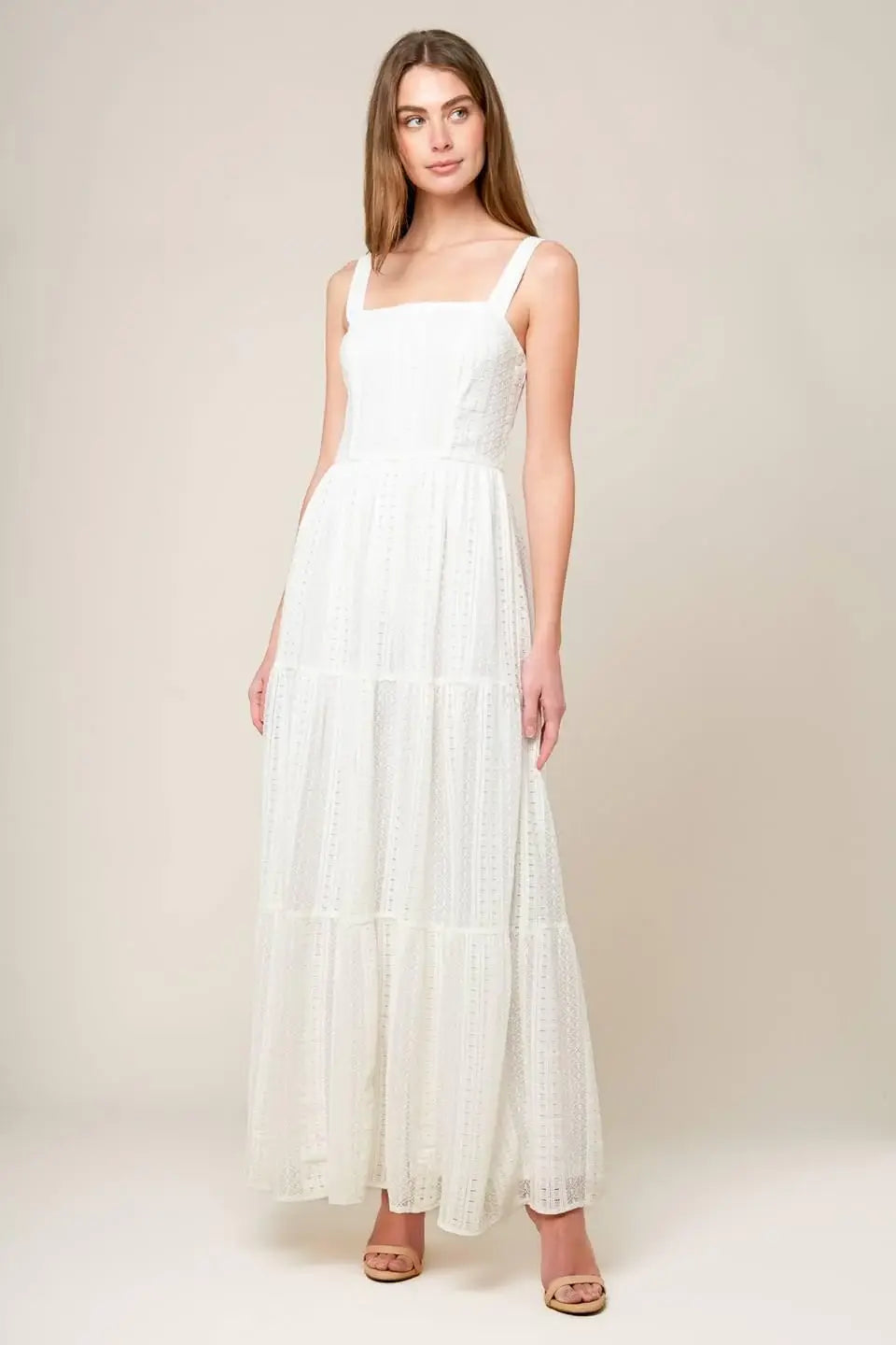 AFTER THE RAIN WHITE LACE MAXI DRESS - Flying Tomato - Flyclothing LLC