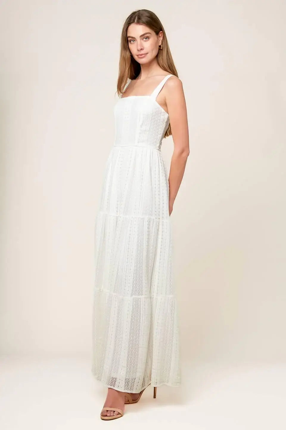 AFTER THE RAIN WHITE LACE MAXI DRESS - Flying Tomato - Flyclothing LLC