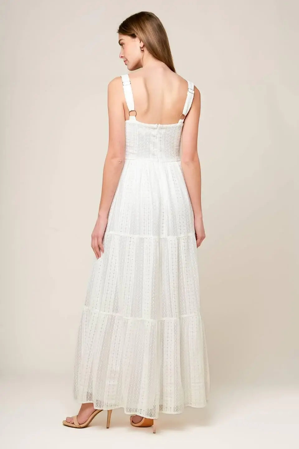 AFTER THE RAIN WHITE LACE MAXI DRESS - Flying Tomato - Flyclothing LLC