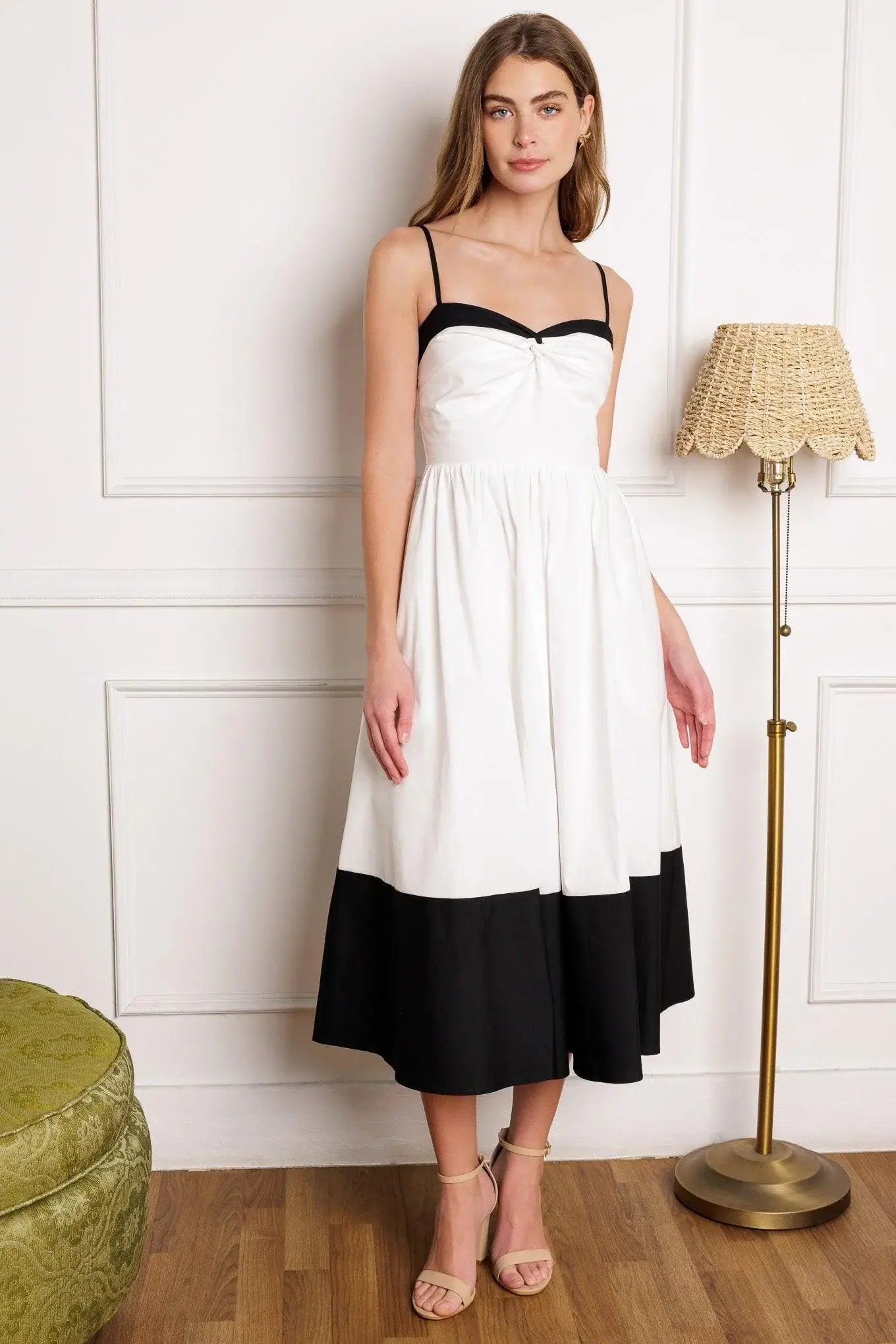 ISLAND HEARTBEAT WOVEN MIDI DRESS - Flying Tomato - Flyclothing LLC