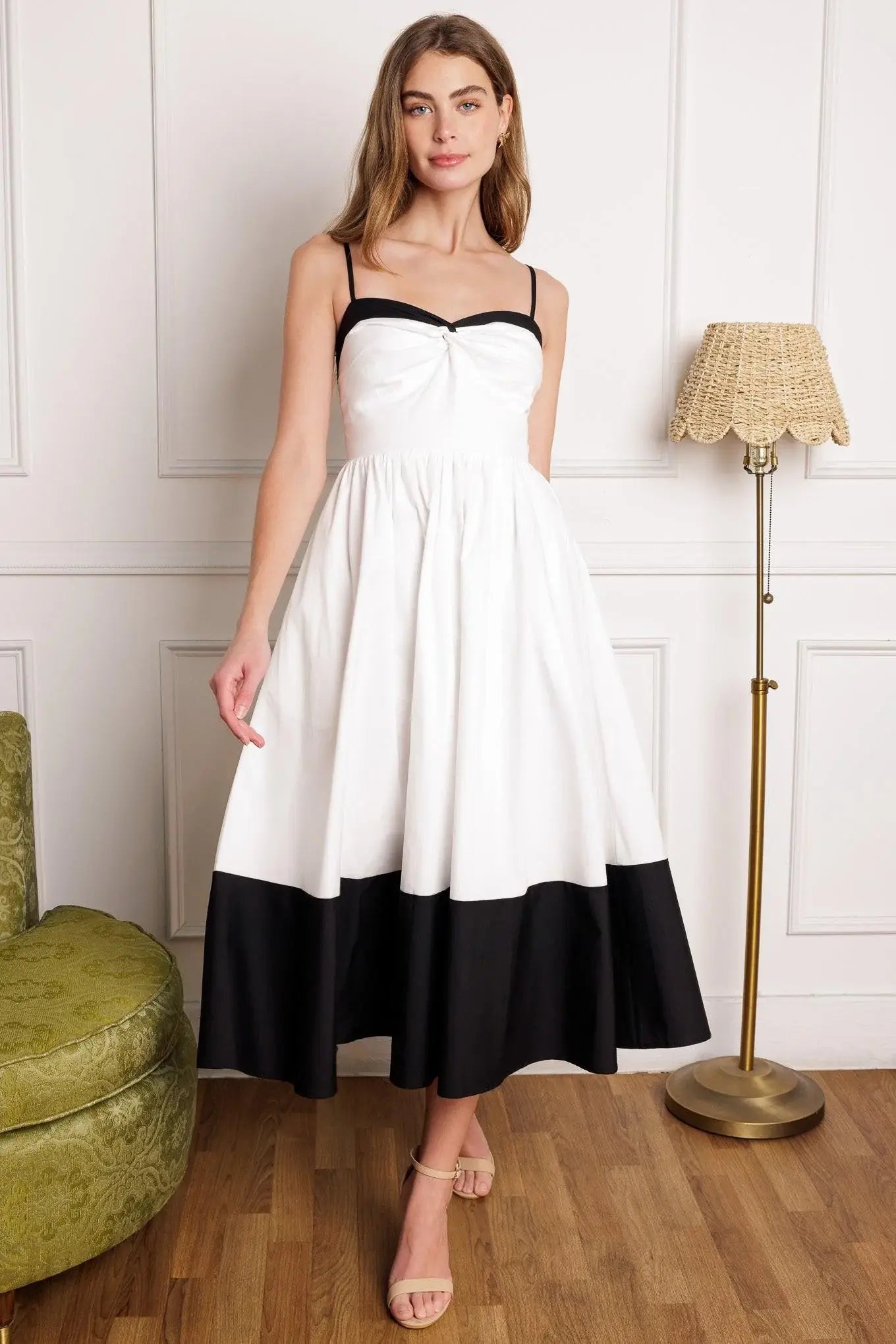 ISLAND HEARTBEAT WOVEN MIDI DRESS - Flying Tomato - Flyclothing LLC