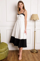 ISLAND HEARTBEAT WOVEN MIDI DRESS - Flying Tomato - Flyclothing LLC