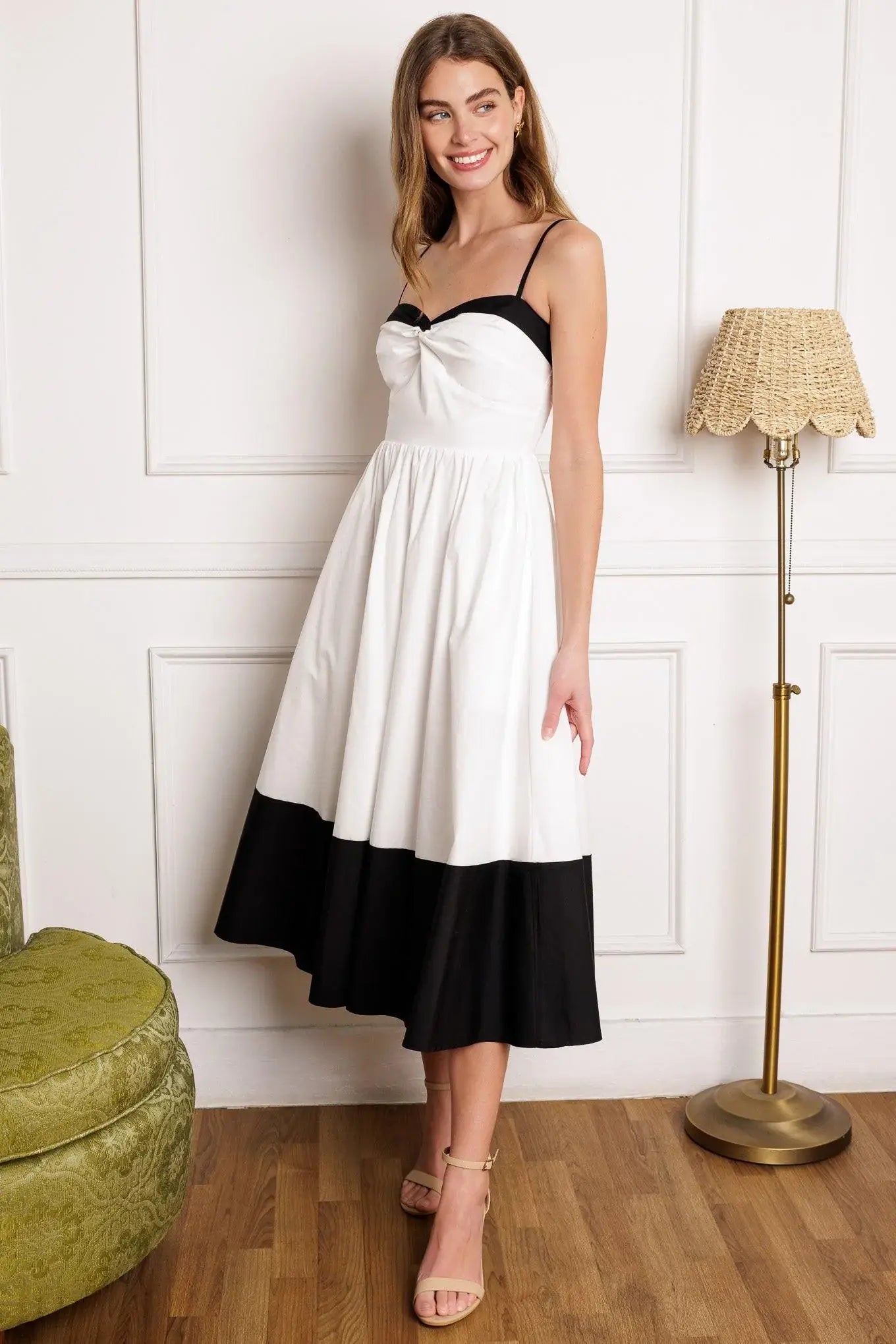 ISLAND HEARTBEAT WOVEN MIDI DRESS - Flying Tomato - Flyclothing LLC