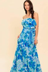 MANHATTAN ROMANCE WOVEN MAXI DRESS - Flying Tomato - Flyclothing LLC
