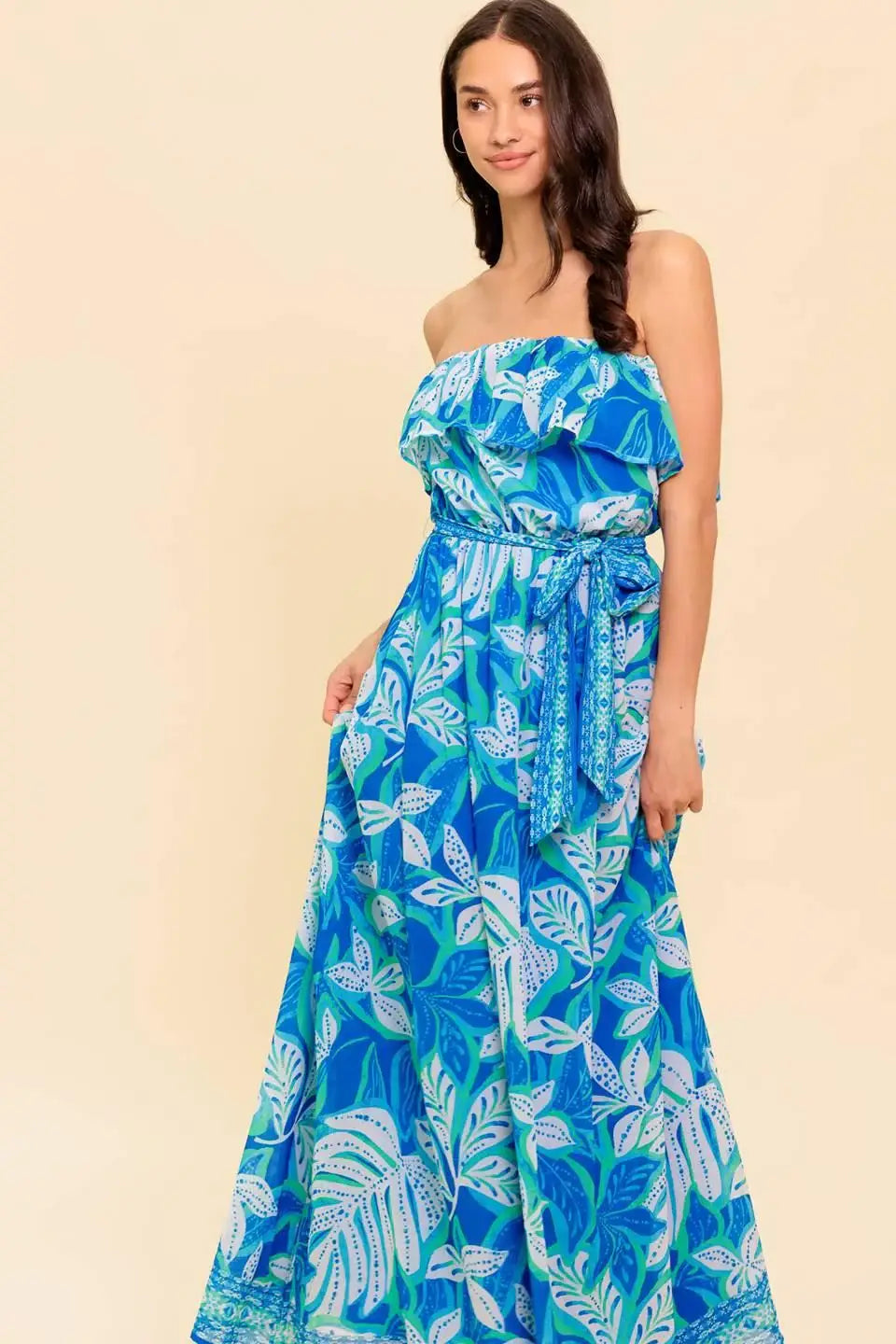 MANHATTAN ROMANCE WOVEN MAXI DRESS - Flying Tomato - Flyclothing LLC