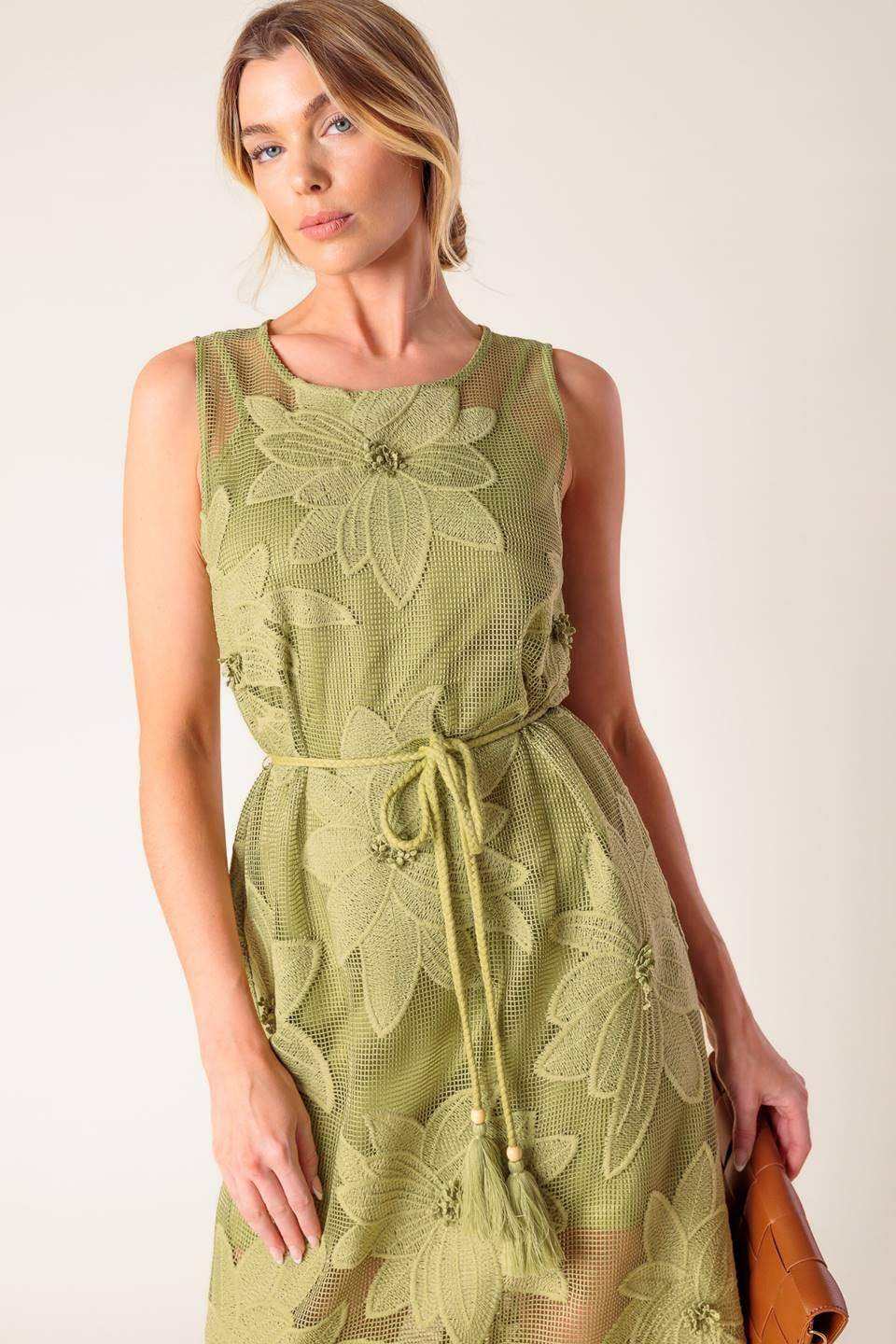 IN MY FREE TIME WOVEN LACE MIDI DRESS - Flying Tomato - Flyclothing LLC