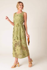 IN MY FREE TIME WOVEN LACE MIDI DRESS - Flying Tomato - Flyclothing LLC