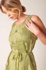 IN MY FREE TIME WOVEN LACE MIDI DRESS - Flying Tomato - Flyclothing LLC