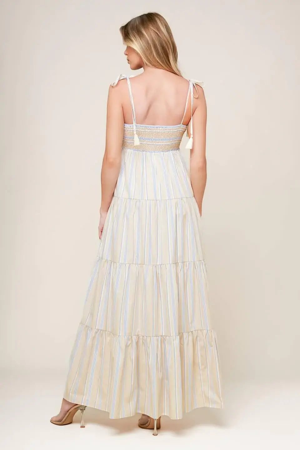 WAVES OF LIFT WOVEN MAXI DRESS - Flying Tomato - Flyclothing LLC
