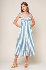 LUSH WITH LIFE WOVEN MIDI DRESS - Flying Tomato - Flyclothing LLC