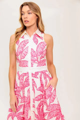 WHISPER IN BLOOM WOVEN MIDI DRESS - Flying Tomato - Flyclothing LLC
