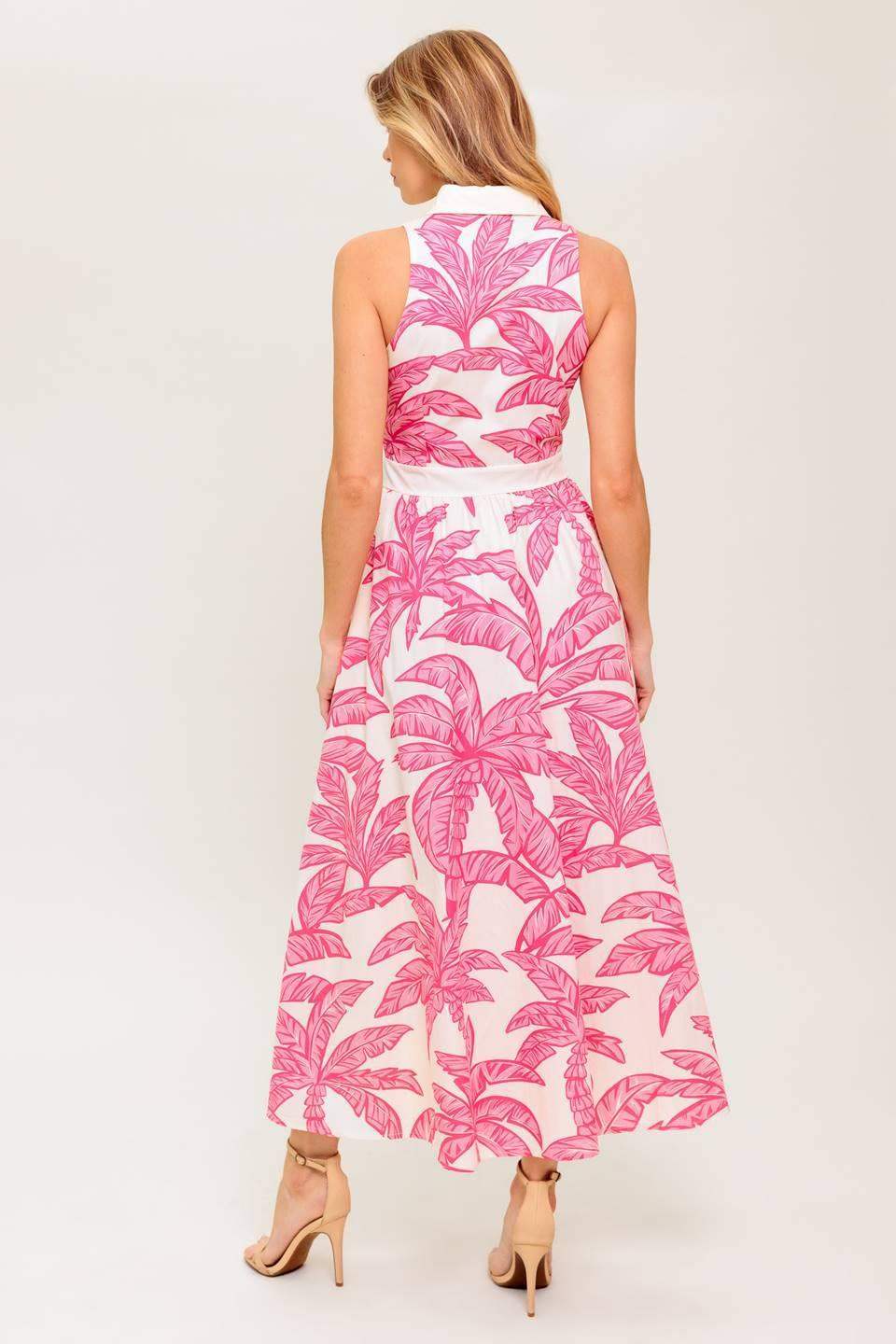 WHISPER IN BLOOM WOVEN MIDI DRESS - Flying Tomato - Flyclothing LLC