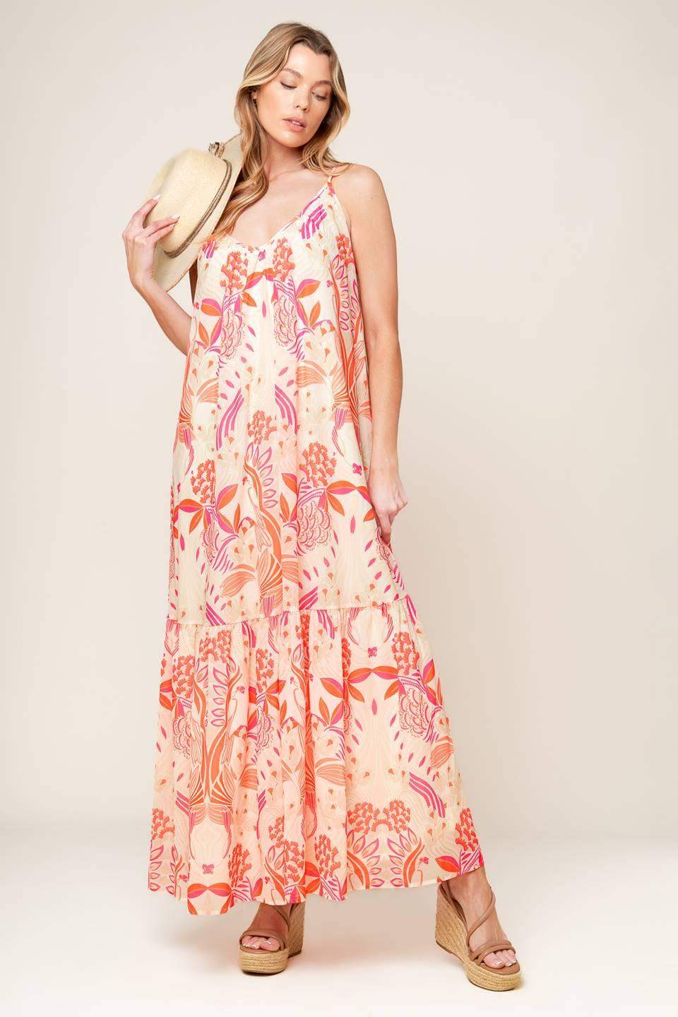 LAUREN SECRET GARDEN WOVEN MAXI DRESS - Flying Tomato - Flyclothing LLC