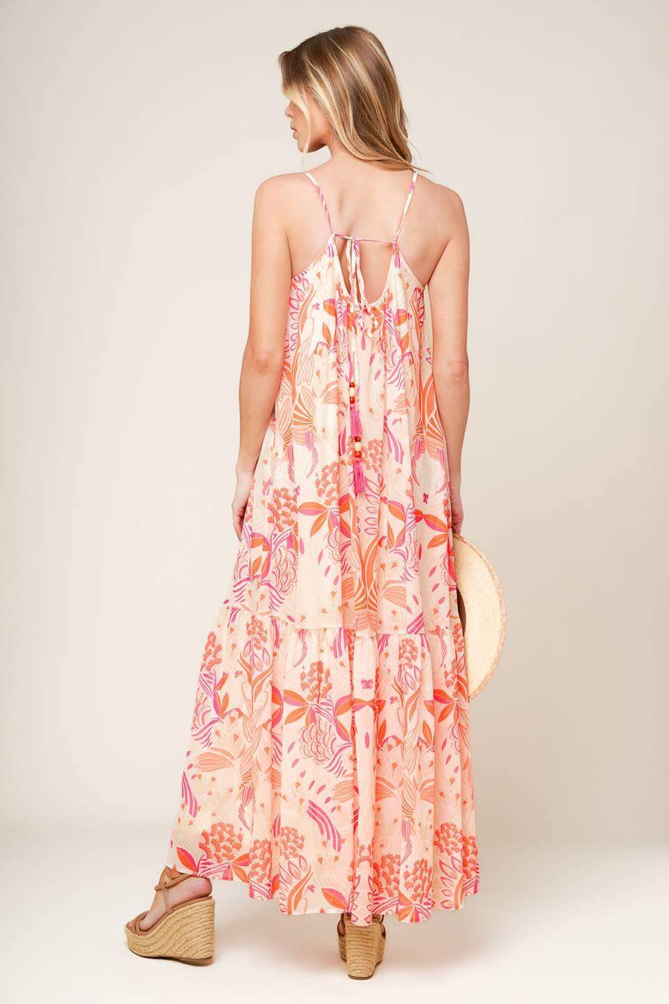 LAUREN SECRET GARDEN WOVEN MAXI DRESS - Flying Tomato - Flyclothing LLC