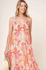 LAUREN SECRET GARDEN WOVEN MAXI DRESS - Flying Tomato - Flyclothing LLC